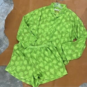 Victoria's Secret Pajama Set XL Hearts Y2K